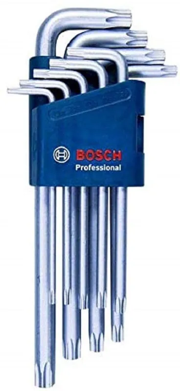 Bosch Bleu Accessoires 1600A01TH4 Jeu de clés Allen Torx 9 pièces Professional
