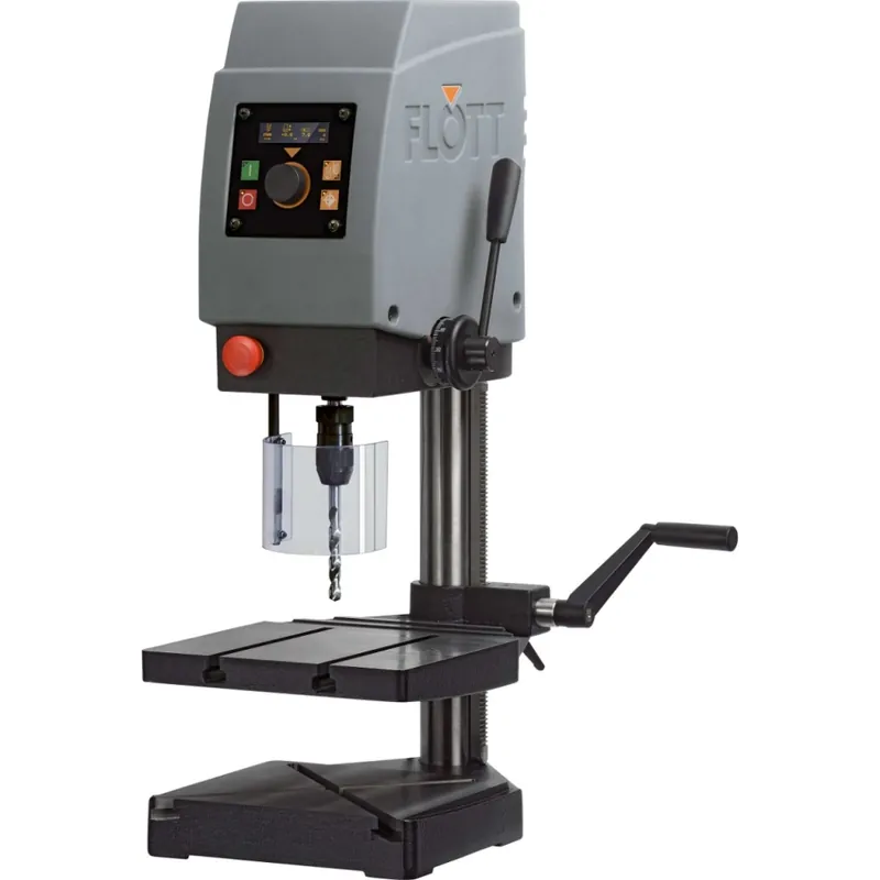 Flott 212500 TB 13 Plus B16 - perceuse de table avec dispositif de filetage, table intermédiaire, éclairage LED et écran numérique OLED