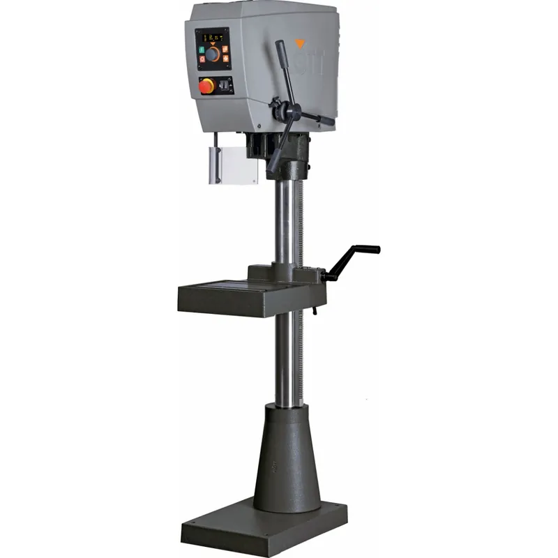 Flott 220115 SB 20 FB Plus Perceuse à colonne pour fluotournage avec dispositif de coupe des filets, table intermédiaire, éclairage LED et écran numérique OLED