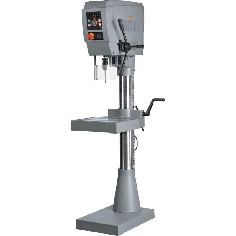 Flott 223025 SB 23 Plus R2 MK II - Perceuse à colonne avec dispositif de filetage, table intermédiaire, éclairage LED et écran numérique OLED