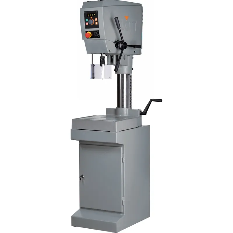 Flott 223027 TBZ 23 Plus R2 MK II - perceuse de table avec dispositif de filetage, SANS table intermédiaire, réglage de la hauteur de la tête, éclairage LED et affichage numérique OLED