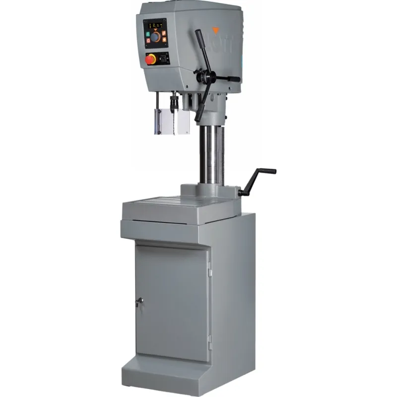 Flott 225012 TBZ 25 Plus MK III - perceuse de table avec dispositif de filetage, SANS table intermédiaire, réglage de la hauteur de la tête, éclairage LED et affichage numérique OLED