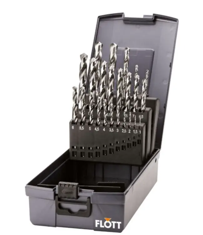Flott 285124 Jeu de forets hélicoïdaux 24 pièces