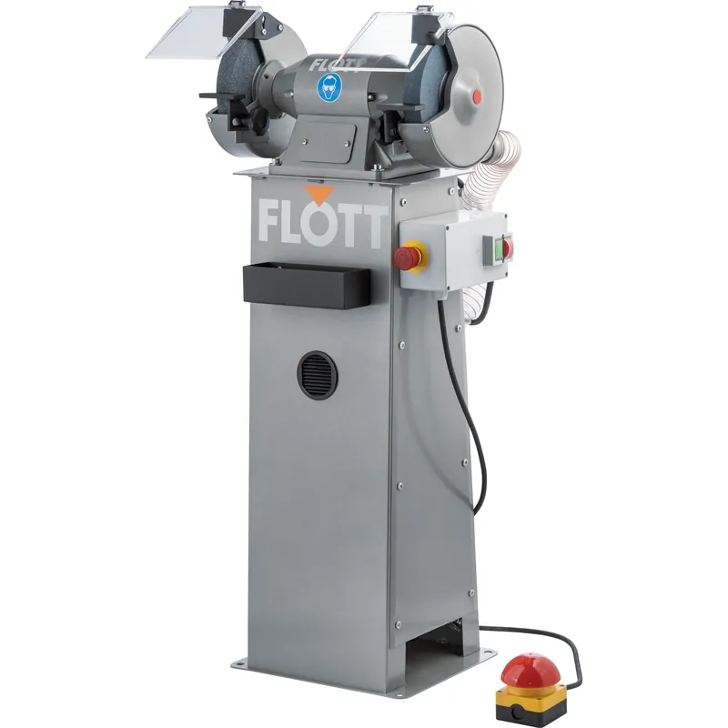 Flott 317778 TS 250 SD P Meuleuse d‘établi 400 Volt 250 mm Avec socle et bouton d‘arrêt d‘urgence