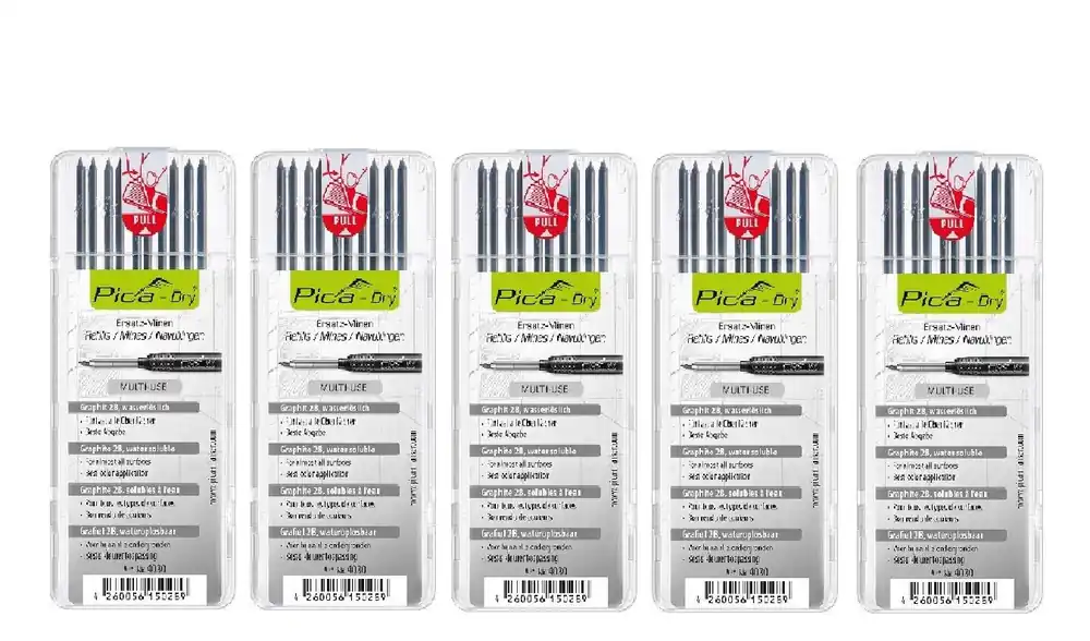 Pica 4030SET50 4030 Recharge sèche graphite pour crayon de marquage 50 pcs.