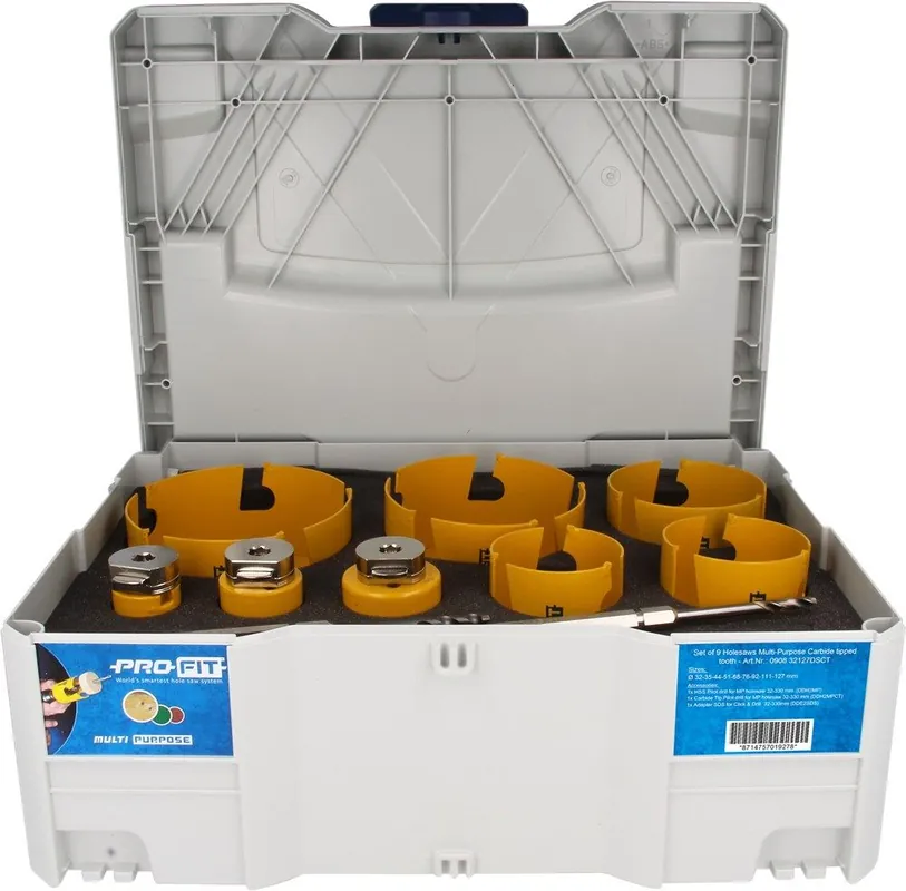 ProFit 090832127DSCT Jeu de scies cloches multifonctions 32/35/44/51/68/76/92/111/127 mm