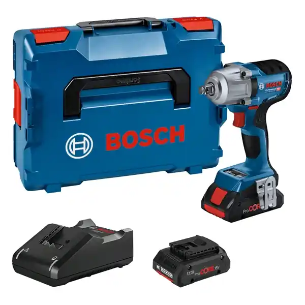Bosch Bleu 06019K4002 GDS 18V-450 HC Clé à chocs professionnelle 1/2" 18V ProCore 4.0Ah Li-Ion en L-Boxx