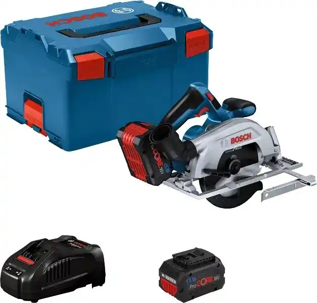 Bosch Bleu 06016C1202 GKS18V-57-2 Scie circulaire 18V ProCore 5,5Ah Li-Ion en L-Boxx