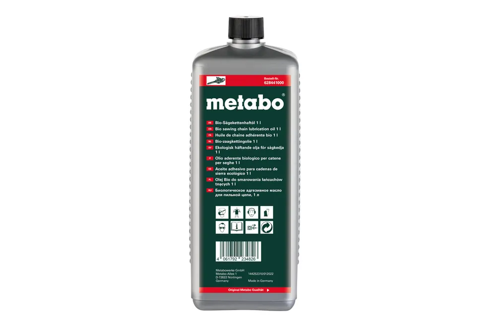 Metabo Accessoires 628441000 Huile pour tronçonneuse Bio-Chainsaw 1 ltr.