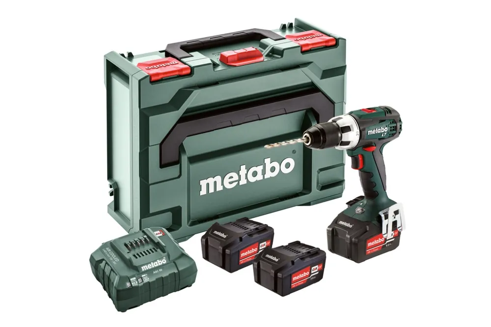 Metabo 602102960 BS 18 LT SET Perceuse sans fil 18V 3 x 4.0Ah Li-Ion