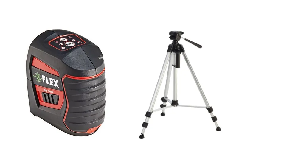 Flex-tools 530443 ALC 2/1-G/R Laser croisé autonivelant vert + trépied LKS 65-170 F 1/4 Laser