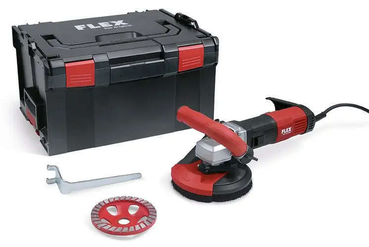 Flex-tools 504939 LD 16-8 125 R, Kit Turbo-Jet II Ponceuse à béton pour un ponçage sans poussière 125 mm