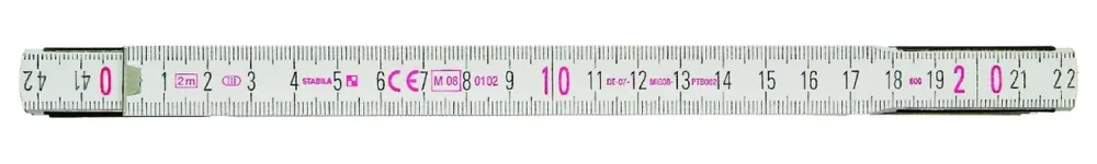 Stabila 01134 Type 1607 règle pliante en bois, 2 m