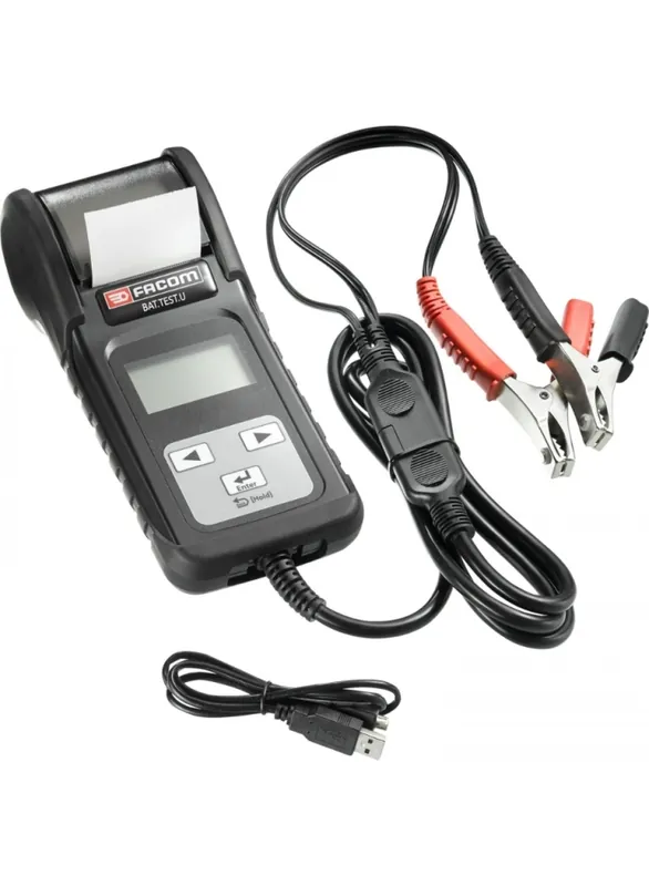 Facom BAT.TESTU Testeur de batterie avec fonction d‘‘impression et USB