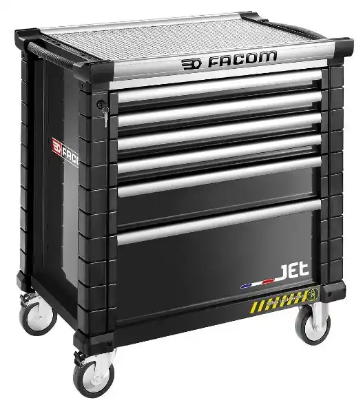 Facom JET.6NM4AS Chariot à outils Serrure de sécurité 6 tiroirs M4 Noir