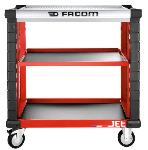 Facom JET.UC3SM4A JET Chariot d‘atelier 3 étagères M4 Rouge