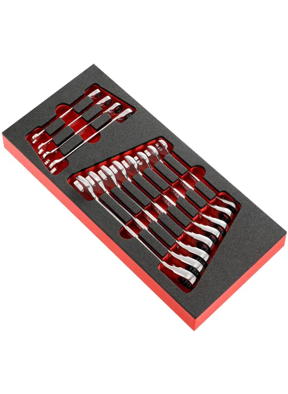 Facom MODM.467BJ12PB Module 12 clés à anneaux antidérapantes avec cliquet et ressort de serrage