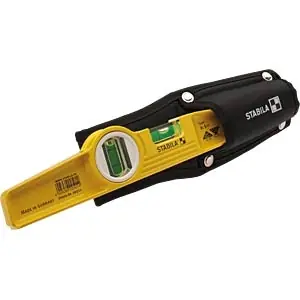 Stabila 02511 Niveau à bulle pour torpilles Type 81 SM, 25 cm, avec pochette de ceinture