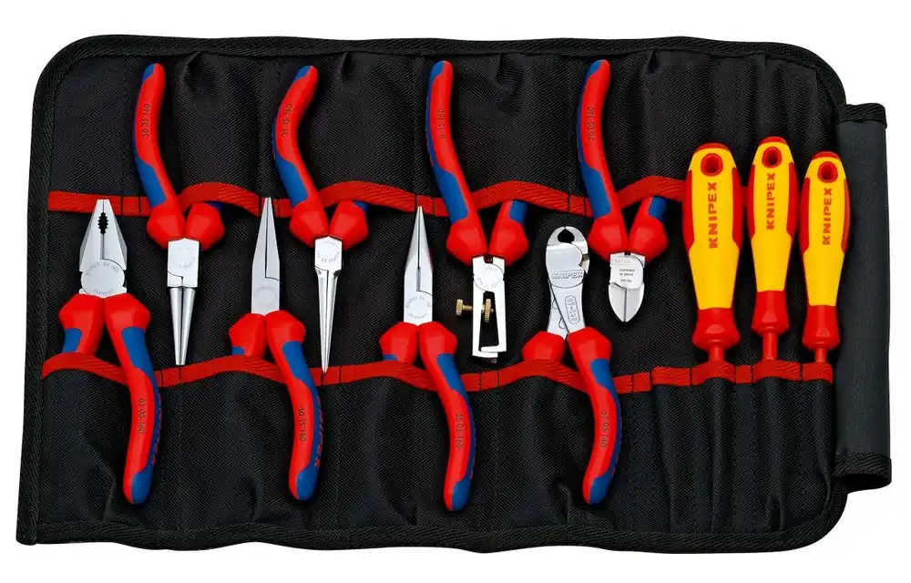Knipex 00 19 41 Sac pour rouleau d‘‘outils rempli de 10 pièces