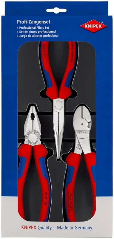Knipex 00 20 11 V01 Kit d‘‘assemblage (Kombitang, Pince coupante latérale, Pince téléobjectif)