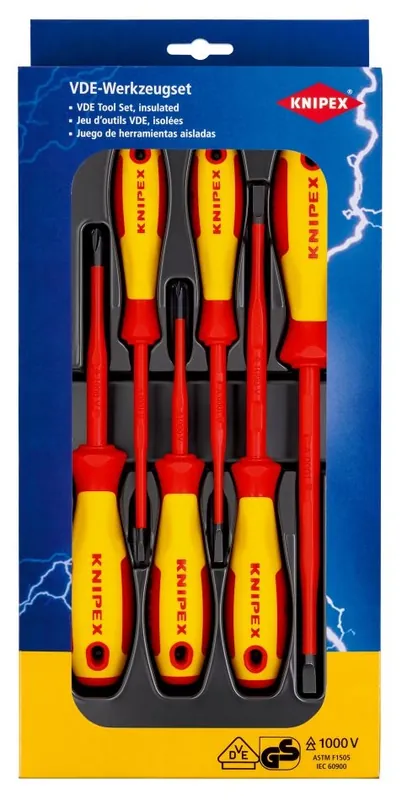 Knipex 00 20 12 V02 Jeu de tournevis VDE Philips/Slotted