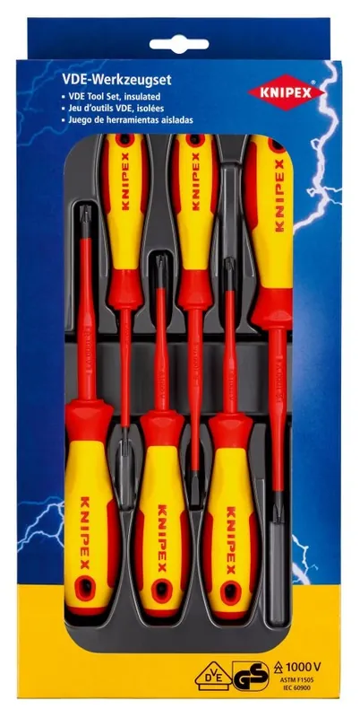 Knipex 00 20 12 V05 Jeu de tournevis VDE Philips/Pozidrive/Slotted