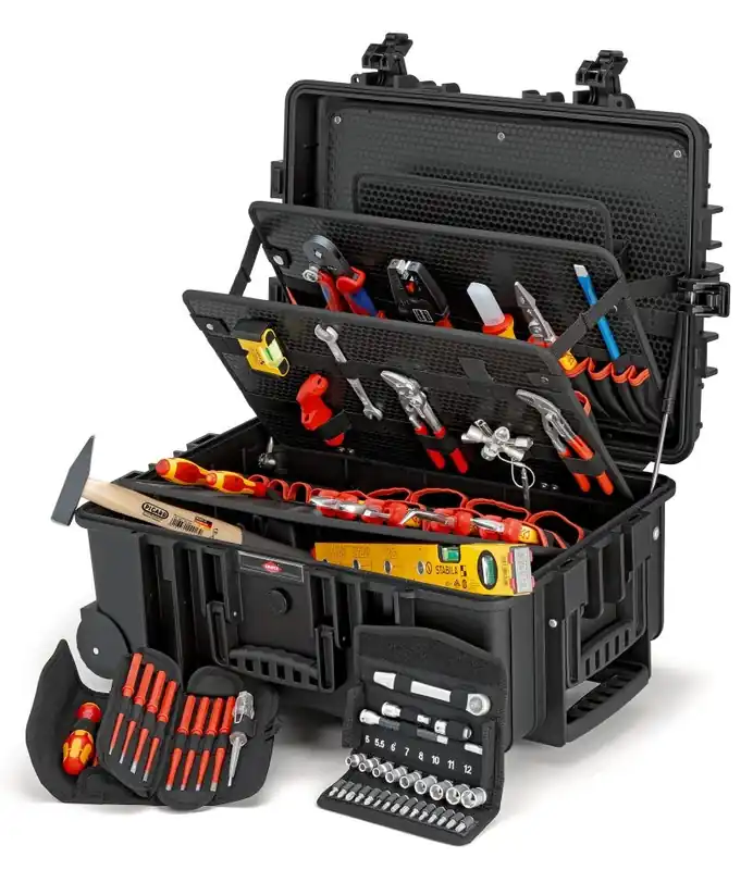 Knipex 00 21 37 Mallette d‘‘outils remplie "Robust45 Move" Electro 63 pièces