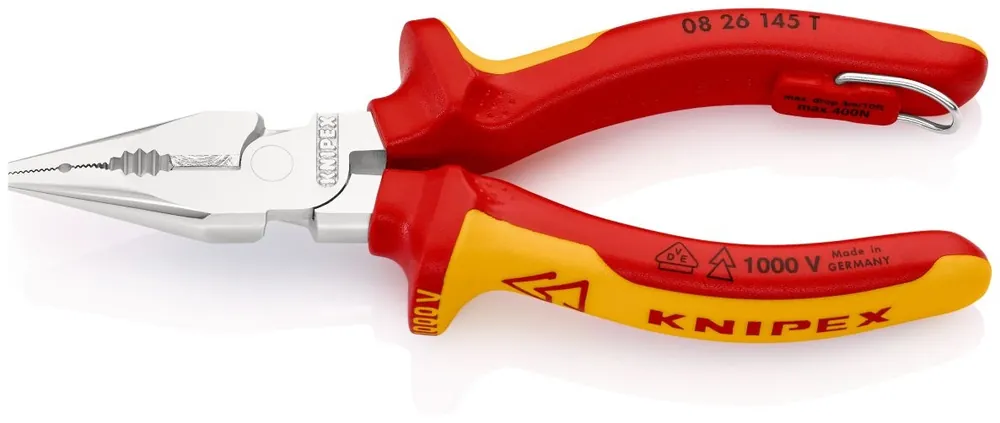Knipex 08 26 145 T BK Embout à cuvette pointue 145 mm