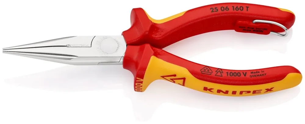 Knipex 25 06 160 T VDE Pince plate avec coupe latérale 160 mm
