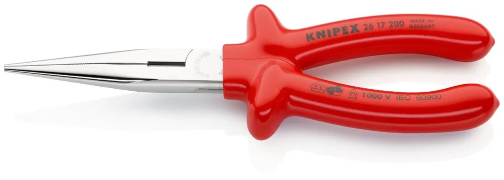 Knipex 26 17 200 VDE Pince plate avec coupe latérale 200 mm