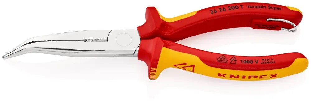 Knipex 26 26 200 T VDE Pince plate avec coupe latérale 200 mm
