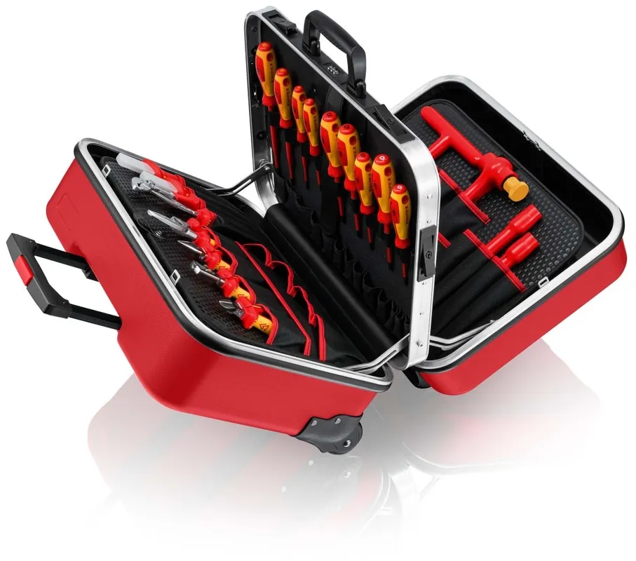 Knipex 98 99 15 Mallette d‘‘outils remplie "BIG Twin Move RED" Electrical Engineering 43-Piece