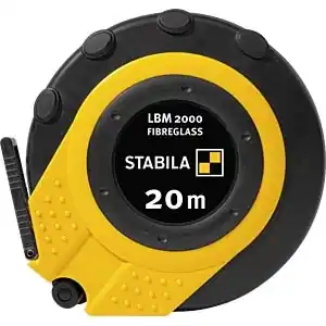 Stabila 19654 LBM 2000 Mètre ruban, 20 m, fibre de verre