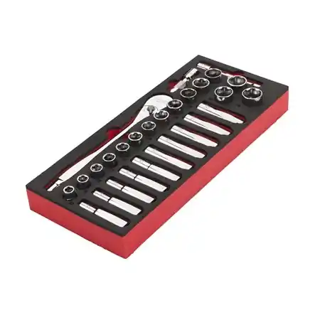 Milwaukee Accessoires 4932479826 1/2‘‘‘‘ Cliquet et douilles en incrustation de mousse 28 pièces