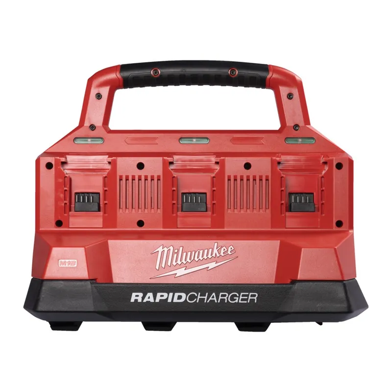 Milwaukee Accessoires 4932480162 M18 PC6 EU PACKOUT™ Chargeur rapide pour 6 batteries