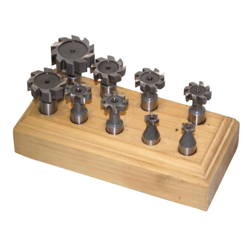 Holzmann TNF9TLG Fraise pour rainure en T 9 pièces / queue 12 mm / HSS