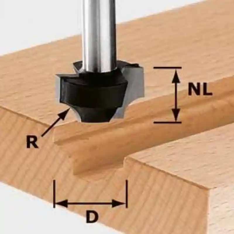 Festool Accessoires 491005 Fraise à profil quart de tour HW queue 8 mm HW S8 D19/R4