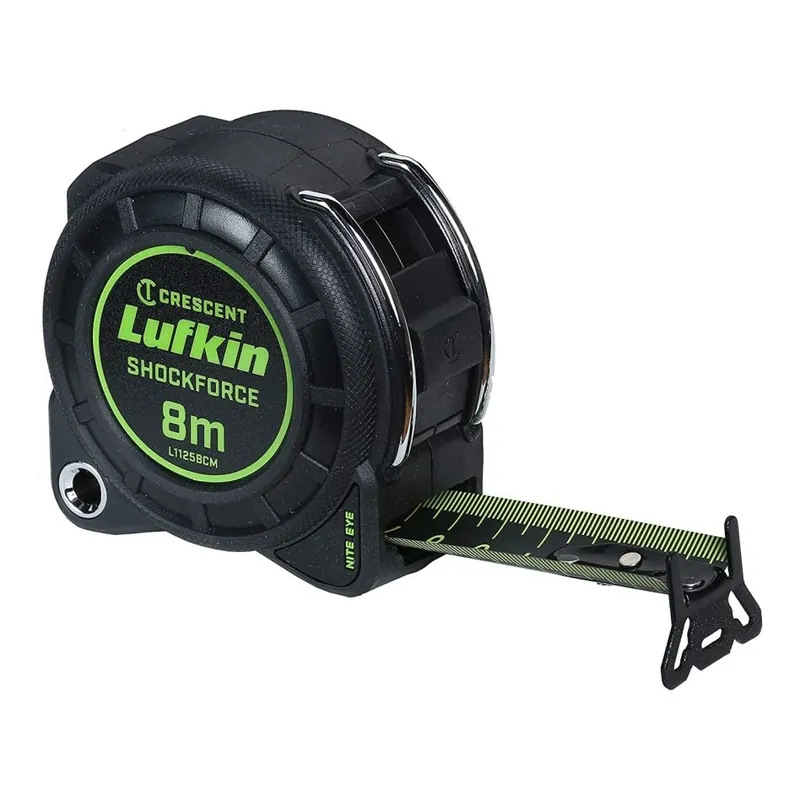 Lufkin L1125BCM Mètre ruban Shockforce Nighteye 30mmx8m cm zw