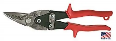 Wiss M1R Metaalschaar, links knippend, rood, 248mm