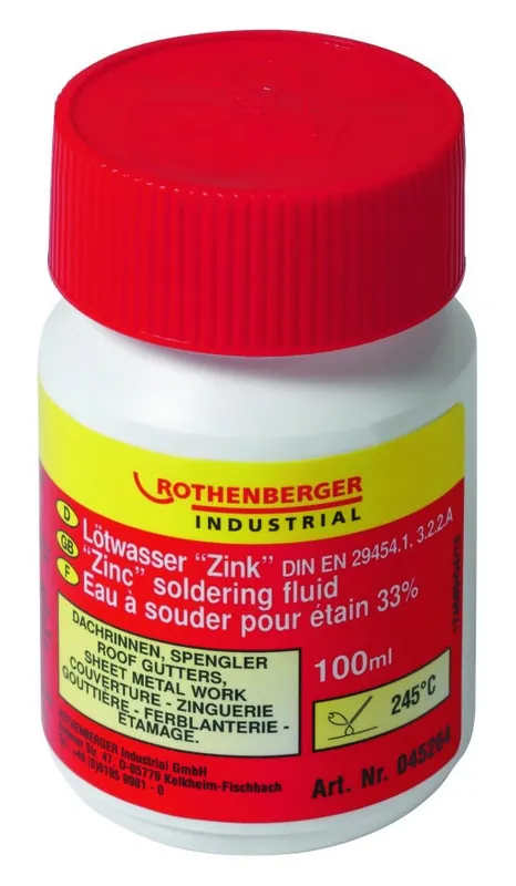 Rothenberger Industrial ROT045264 Liquide de soudure au zinc 100ml, 245 C