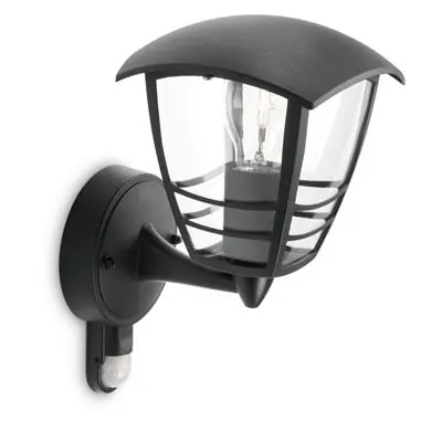 Philips P443605 Applique murale Creek noir 1x60W 230V
