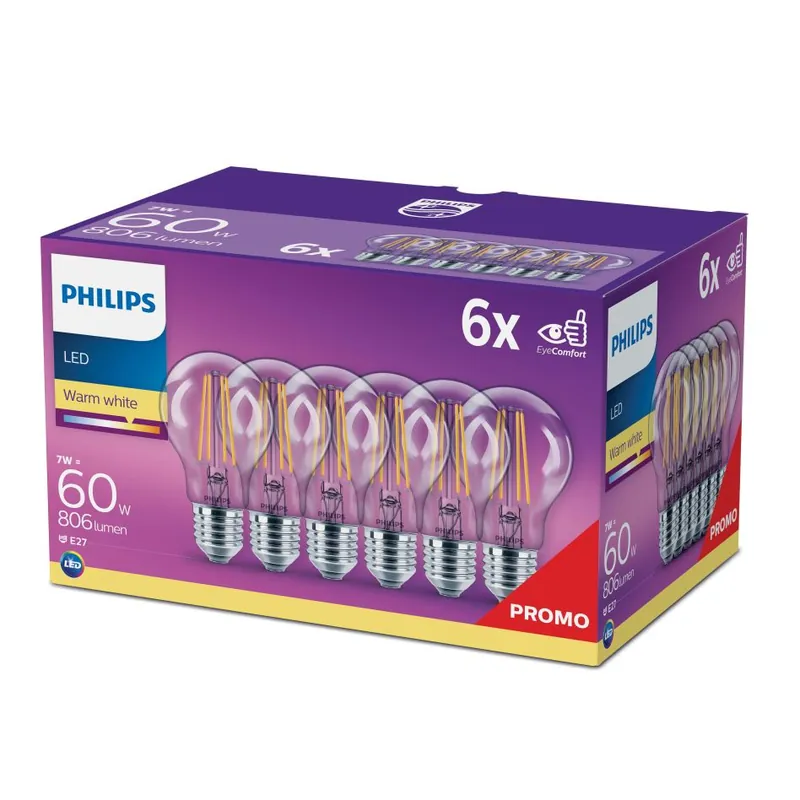 Philips P775059 Lampe classique LED 60 Watt E27 Blanc chaud
