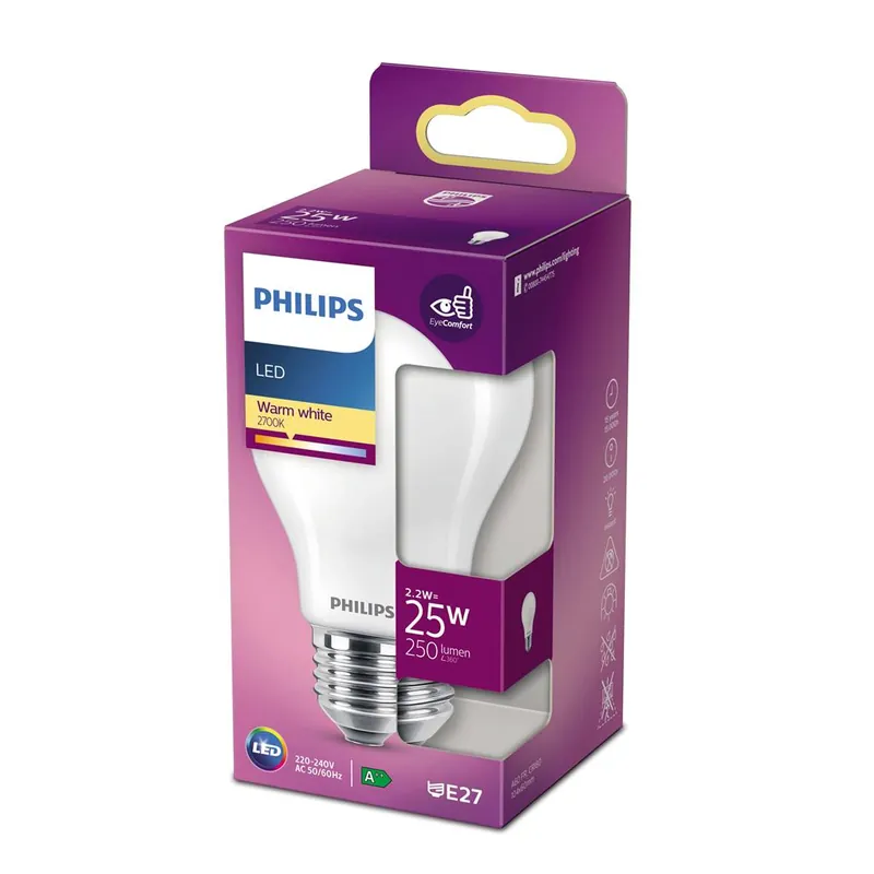 Philips P763237 Lampe classique LED 25 Watt E27 blanc chaud