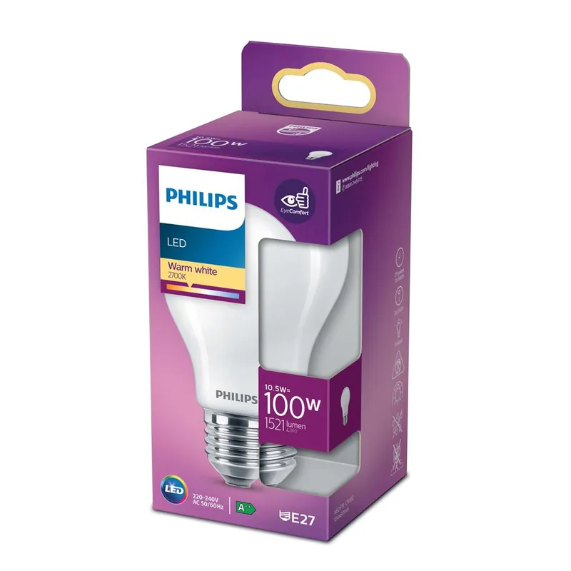 Philips P763275 Lampe classique LED 100 watts E27 Blanc chaud