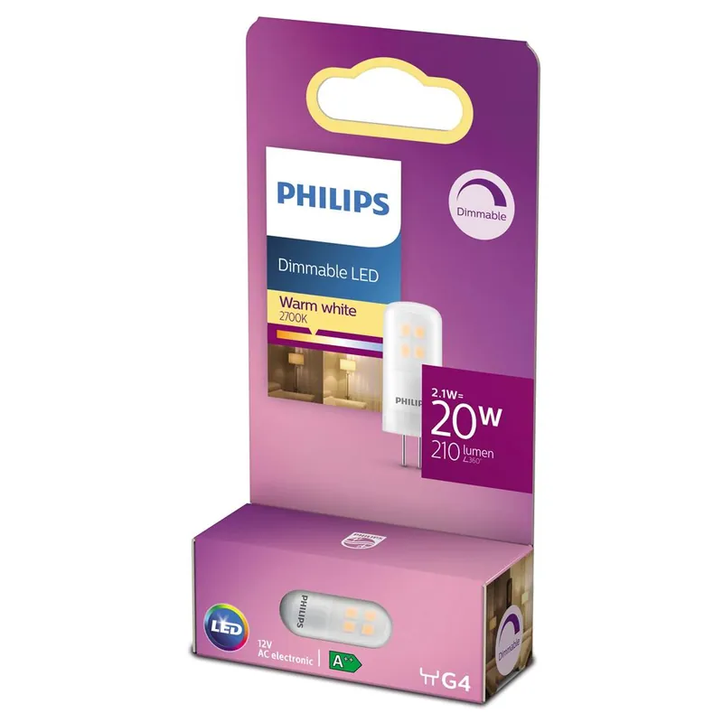 Philips P767518 Capsule LED (dimmable) 20 Watt G4 Blanc chaud