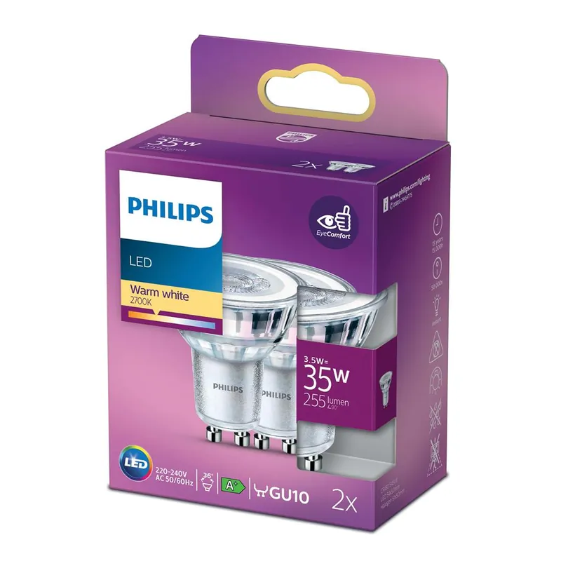 Philips P774295 LED Classic Spot 35 Watt GU10 - 2 pièces