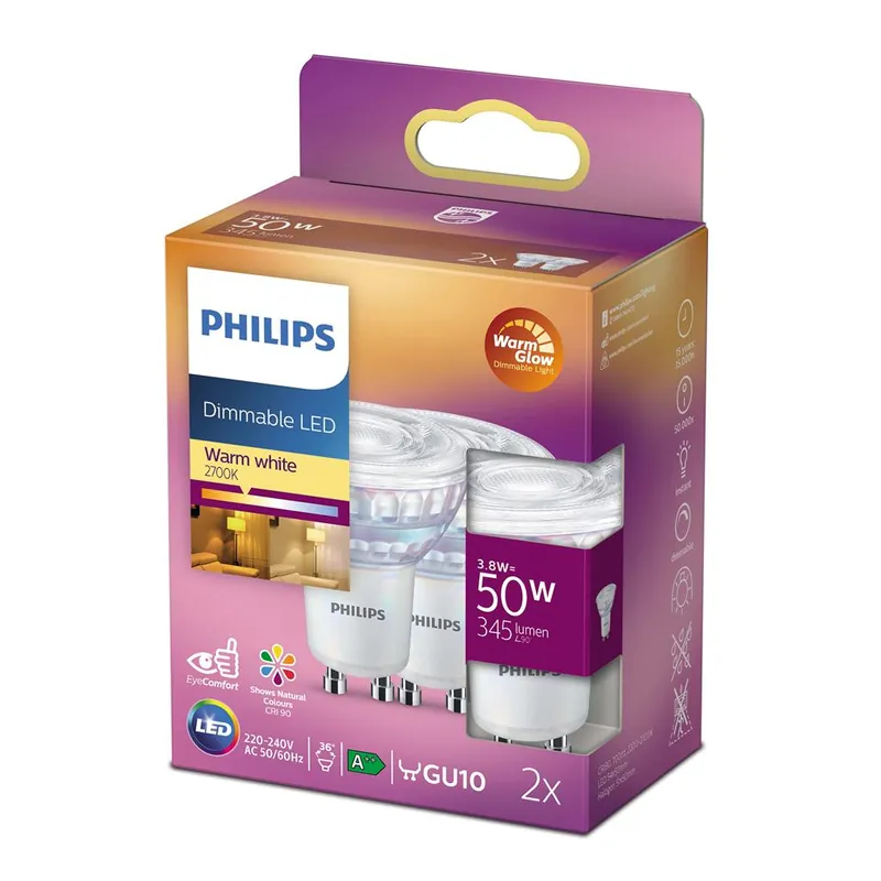 Philips P776435 LED CLA 50W GU10 C90 WW 36D WGD 2 pcs.