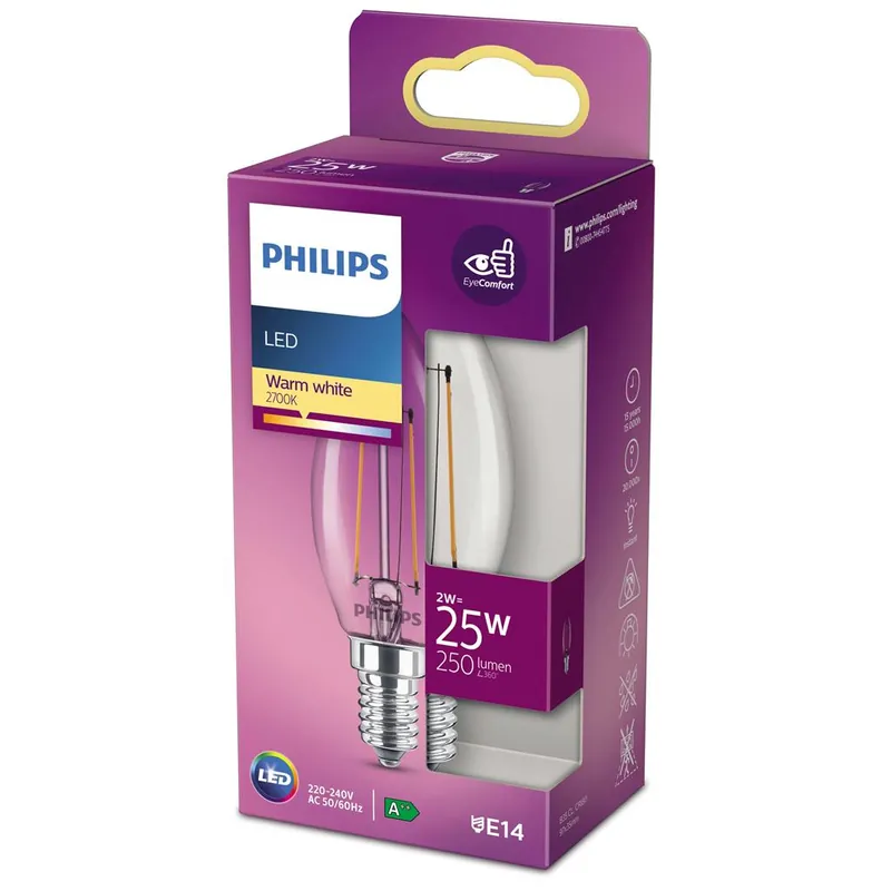 Philips P777531 LED classique 25W B35 E14 WW CL ND