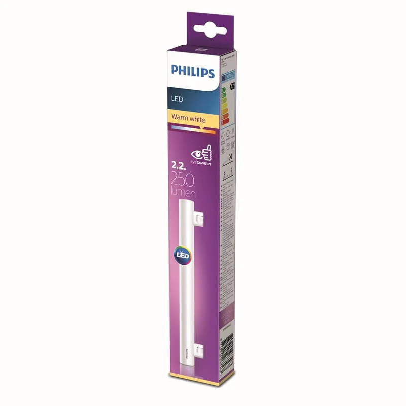 Philips P263567 Lampe à tube droit LED 2.2 watts S14s Blanc chaud