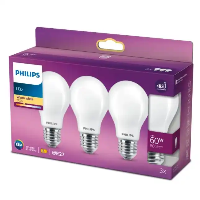 Philips P266759 Lampe LED classique 60 Watt E27 blanc chaud